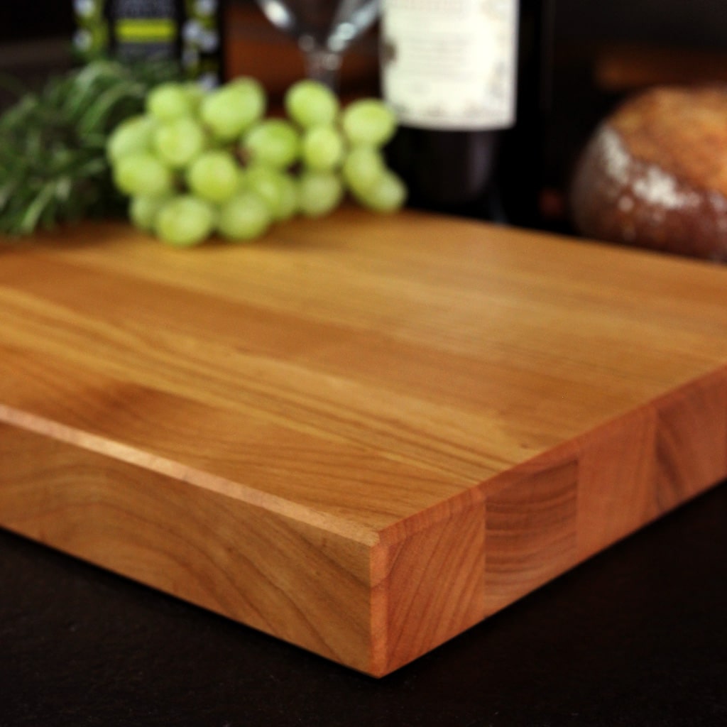 Solid Cherry Cutting Board detail view
