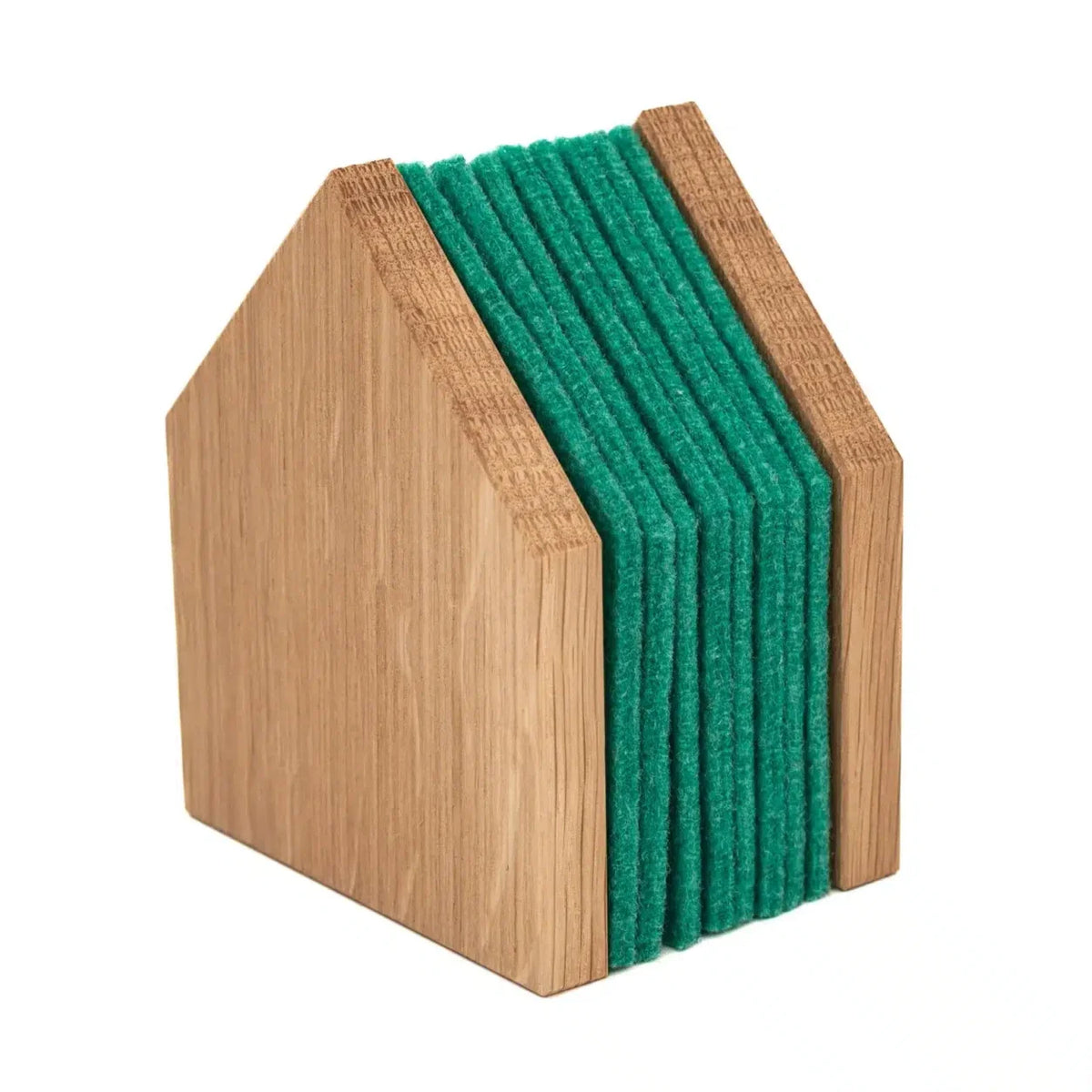 GASTHAUS felt coasters in Ocean Green