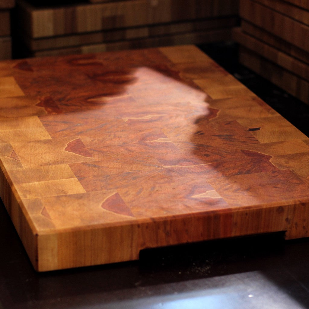 Apple Wood End Grain Cutting Board detail view