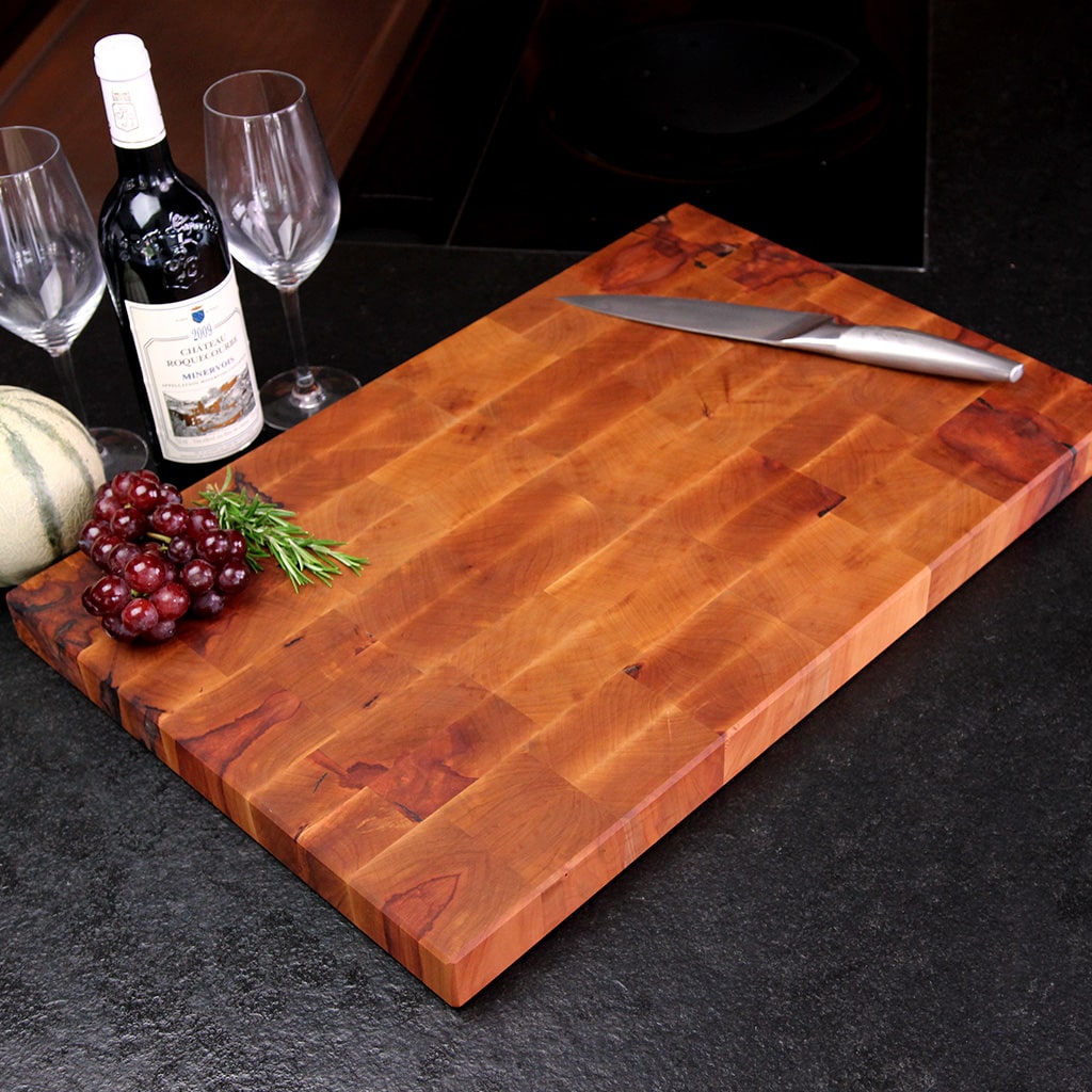 Apple Wood End Grain Cutting Board detail view