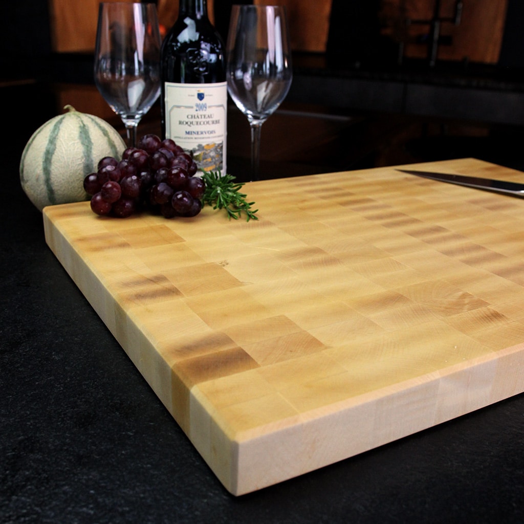 Birch End Grain Cutting Board detail view
