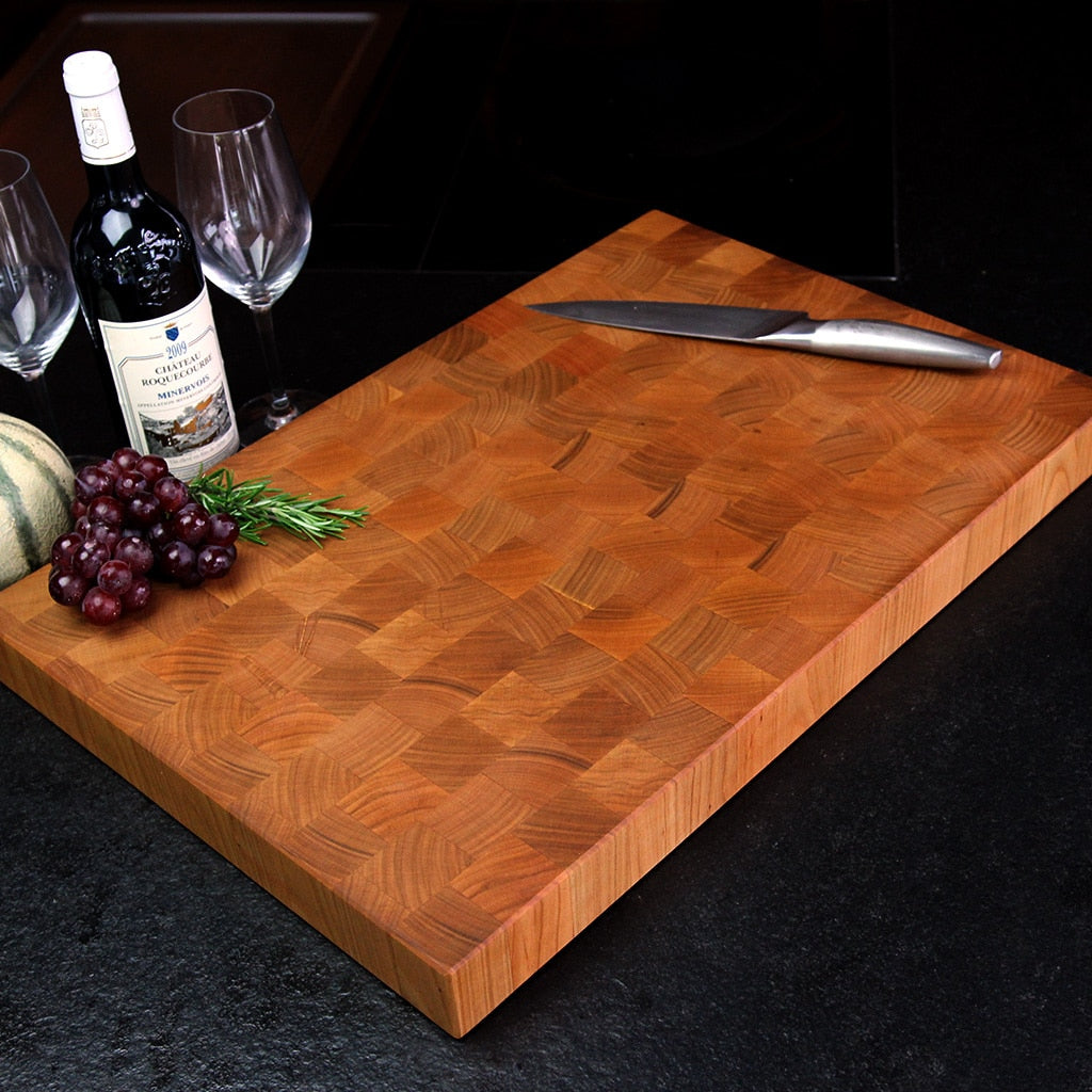 Cherry End Grain Cutting Board detail view