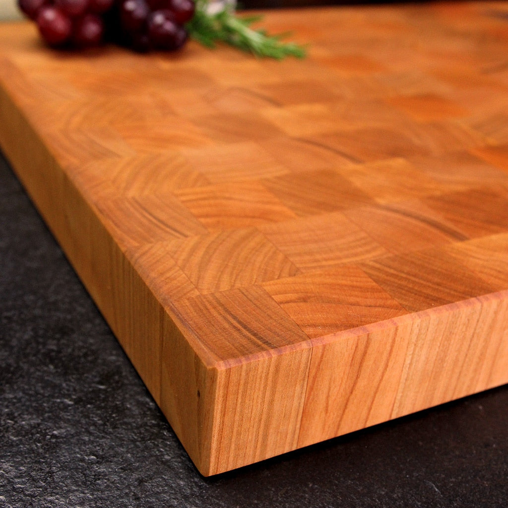 Cherry End Grain Cutting Board detail view