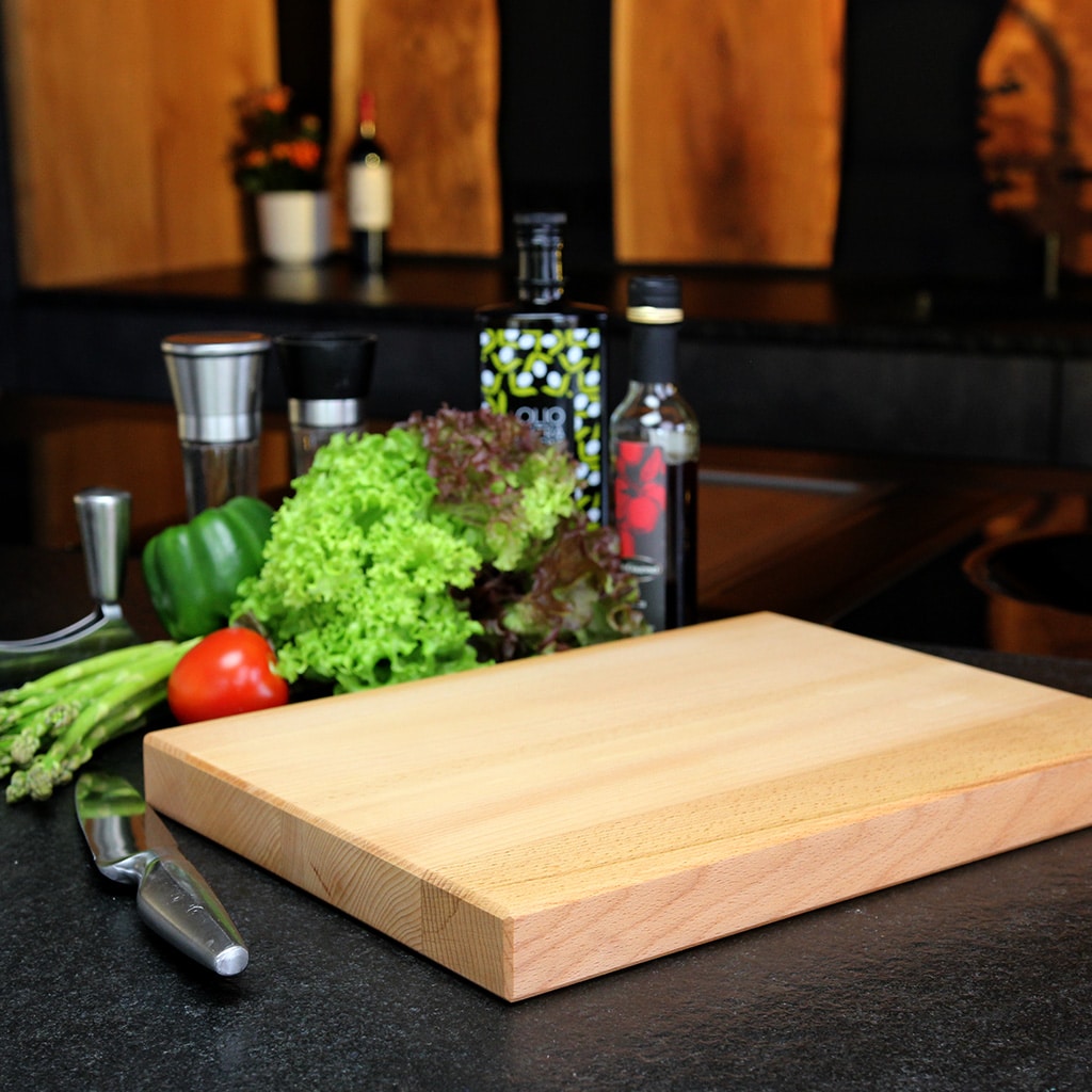 Solid Beech Cutting Board detail view