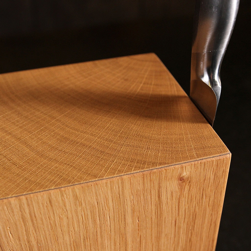 Oak Monolith Magnetic Knife Block handcrafted solid wood magnetic knife block