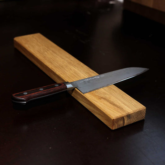 Magnetic Oak Knife Rail handcrafted in Germany
