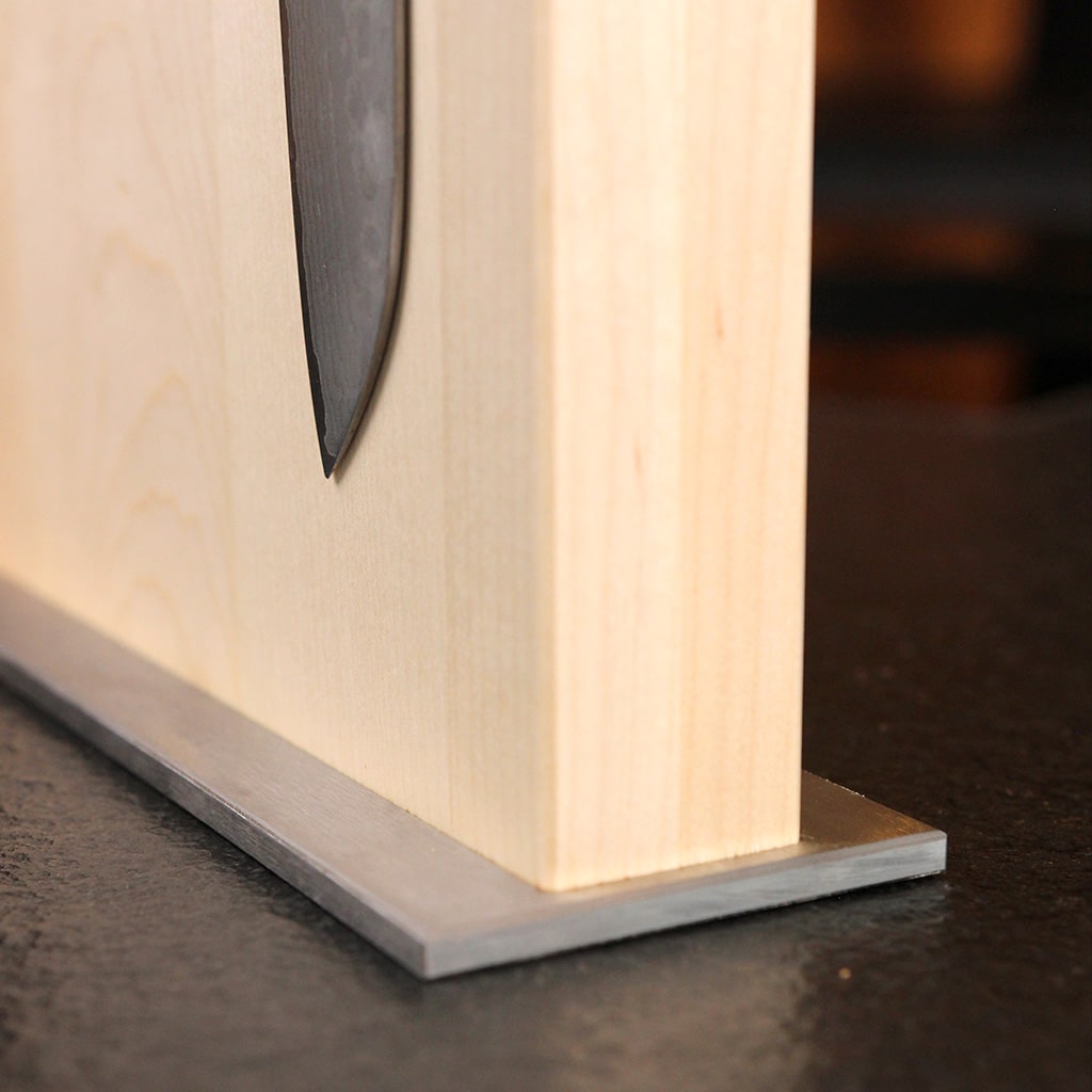 Maple Magnetic Knife Block handcrafted solid wood magnetic knife block