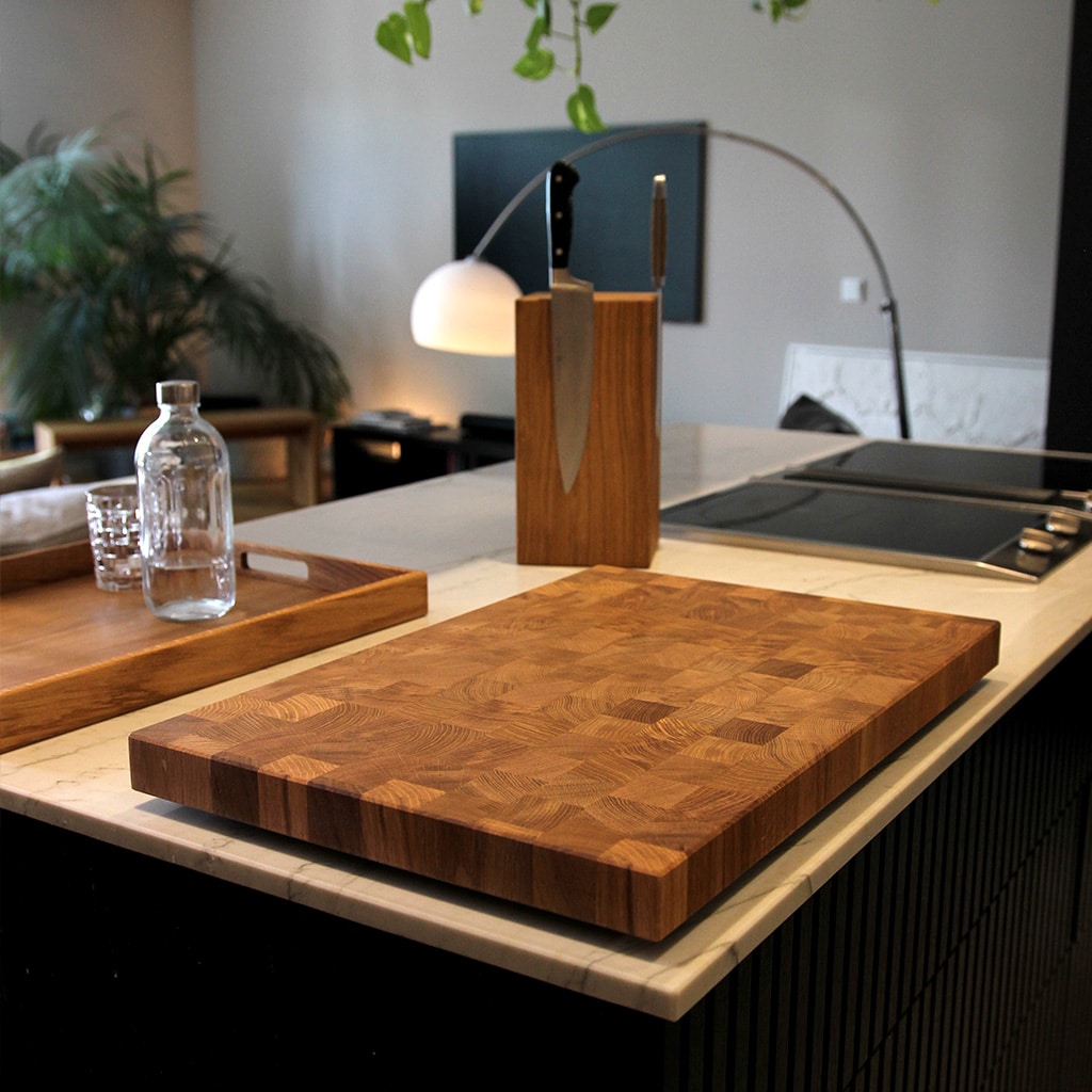 Premium end grain construction, handcrafted in Germany
