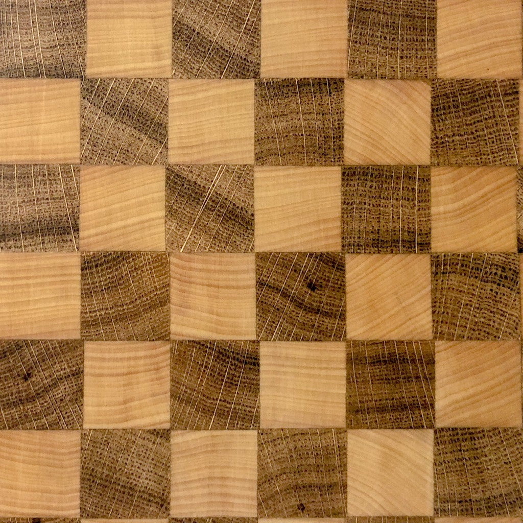 Checkerboard End Grain Cutting Board detail view