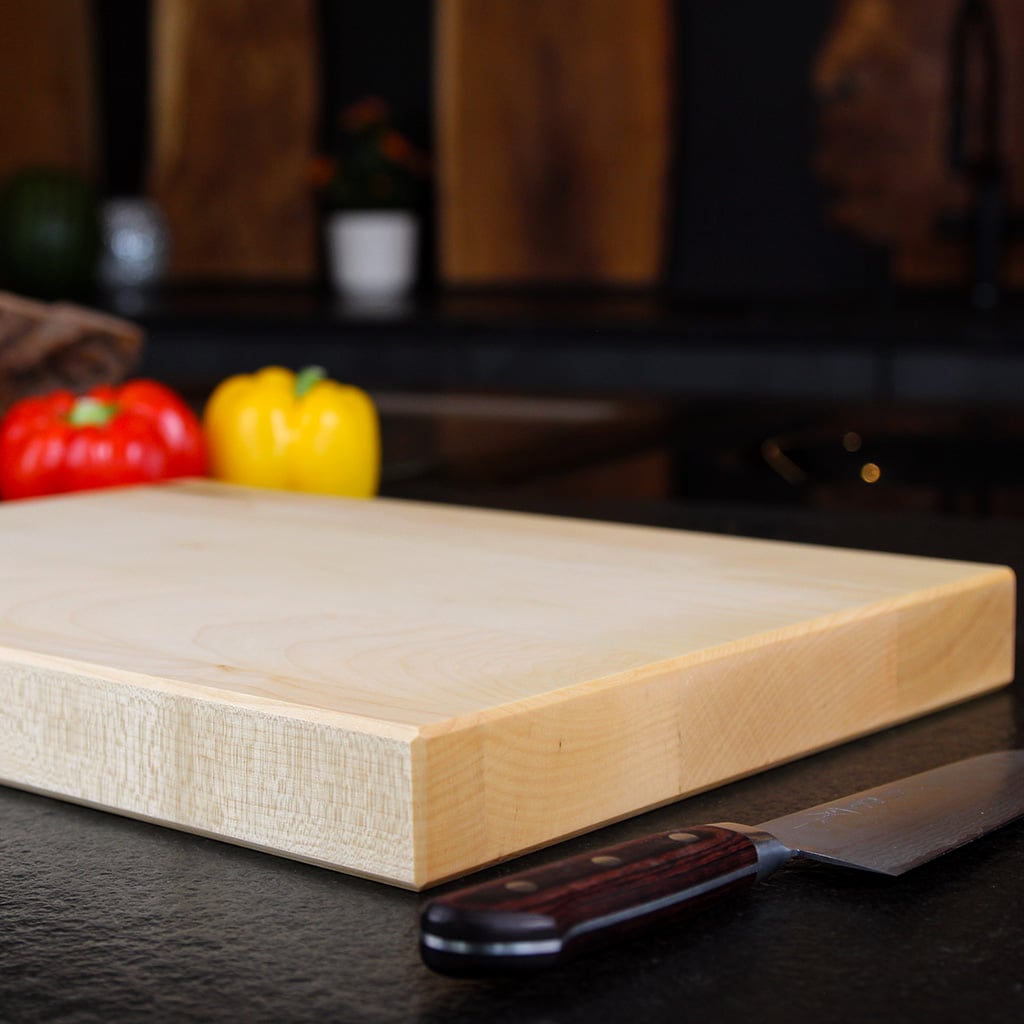 Solid Maple Cutting Board detail view
