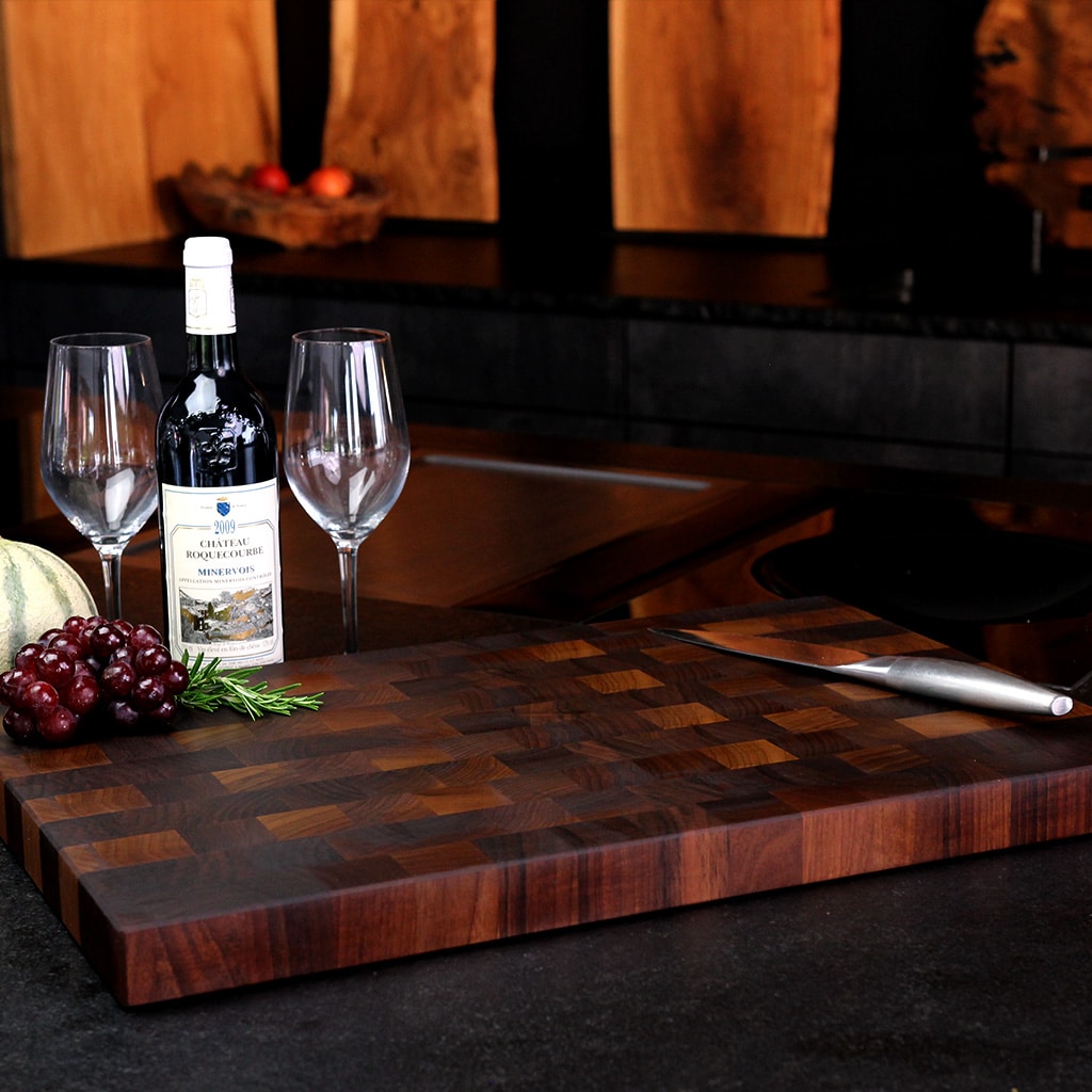Premium end grain construction, handcrafted in Germany