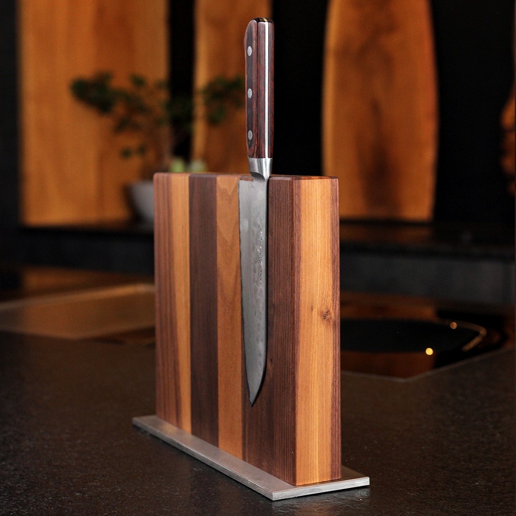Walnut Magnetic Knife Block Classic