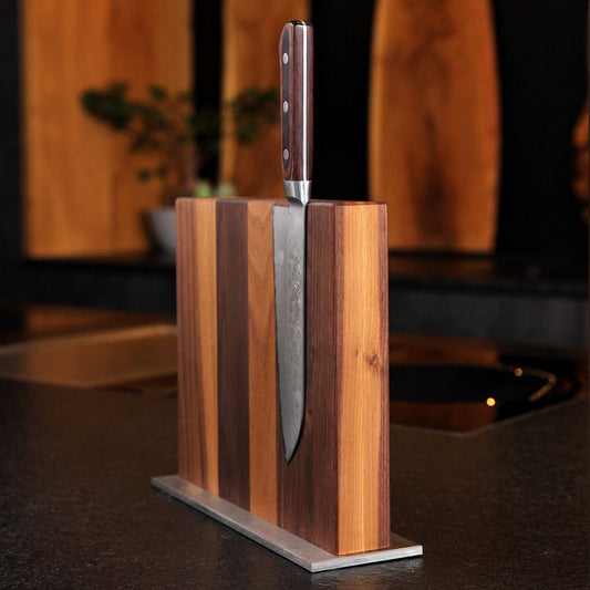 Walnut Magnetic Knife Block Classic