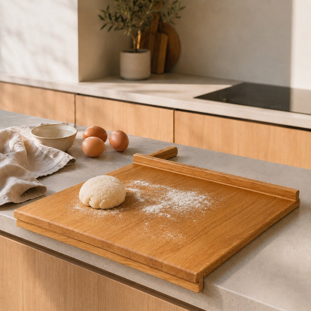 A stable surface for baking and dough
