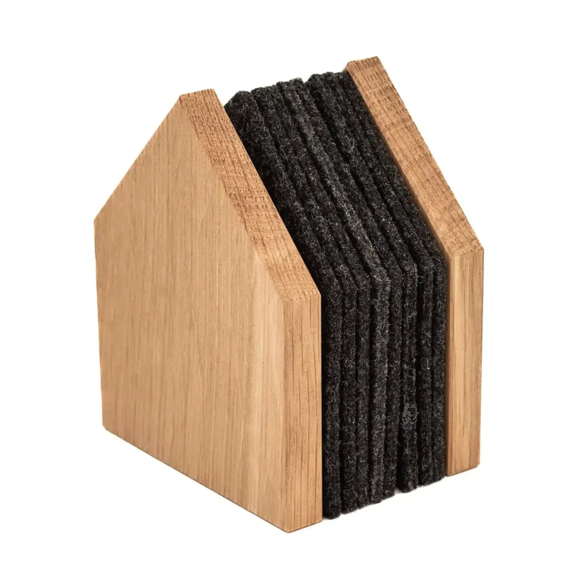 GASTHAUS felt coasters in Anthracite