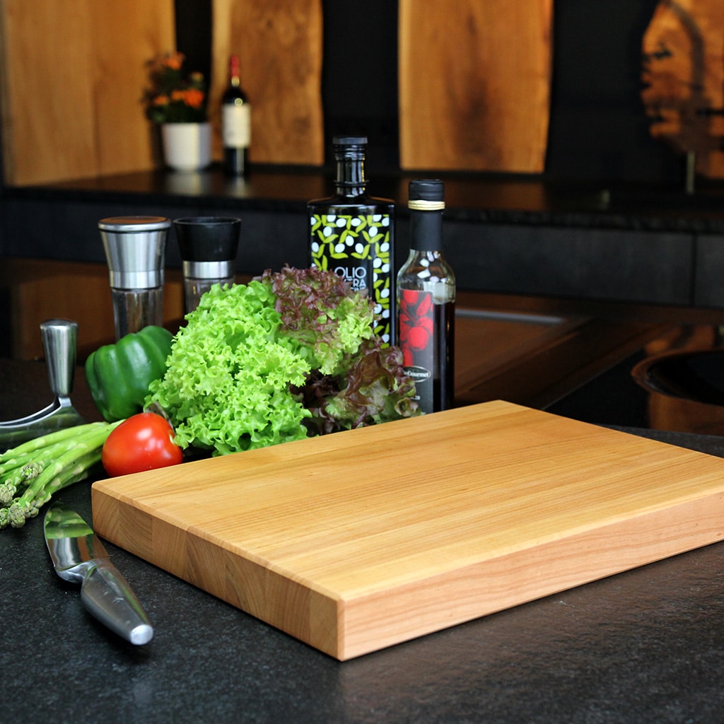 Solid Cherry Cutting Board detail view