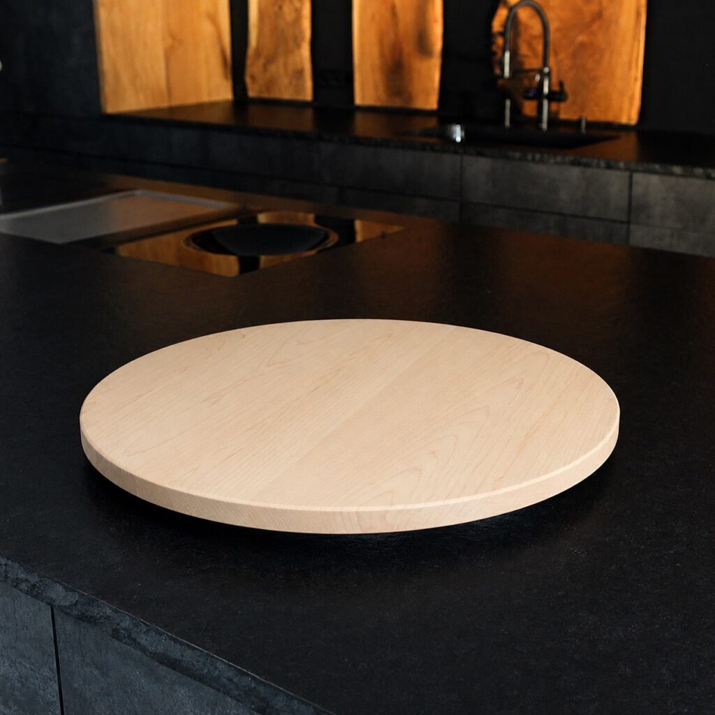 Maple serving turntable