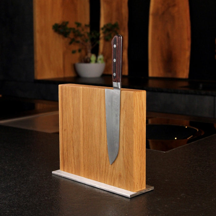Ceppo magnetico portacoltelli in rovere