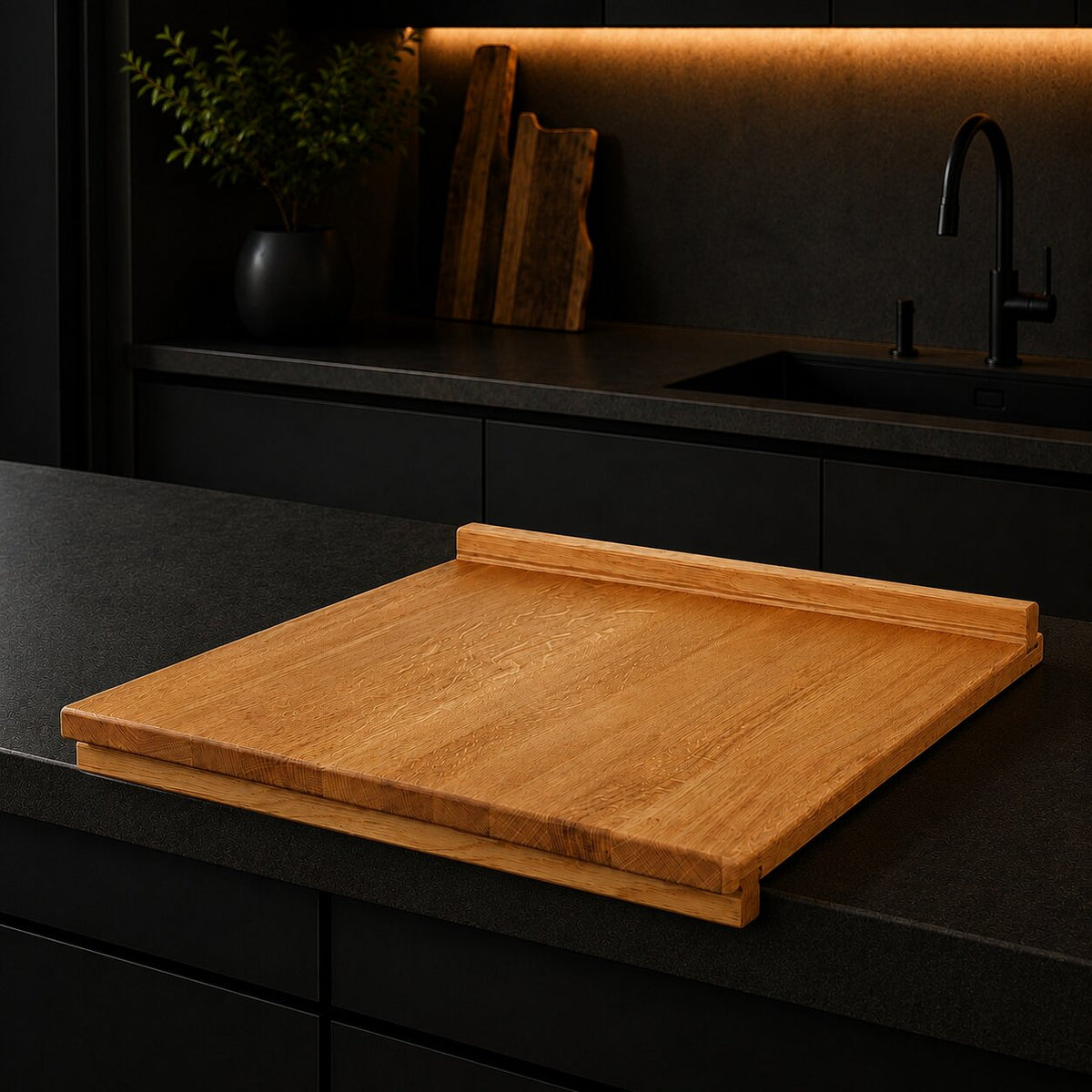 Wooden Pastry Board with Raised Edge