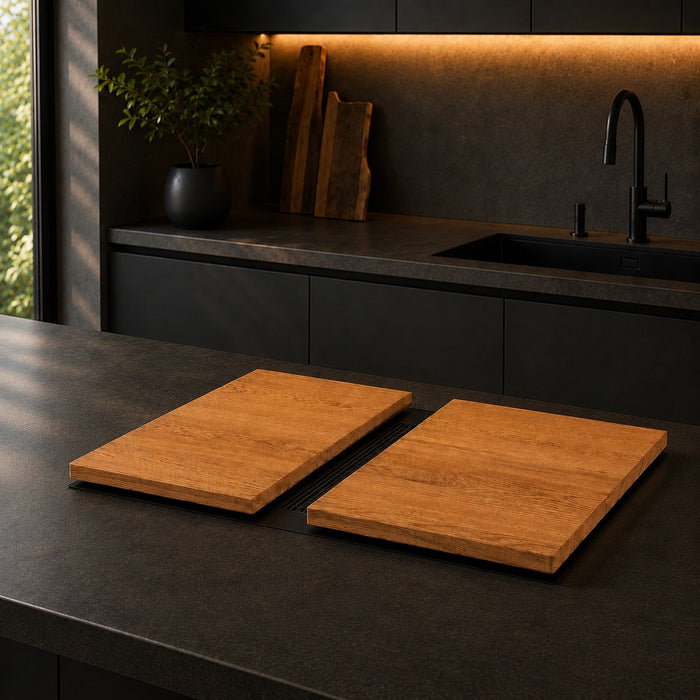 Two-Piece Wooden Hob Cover