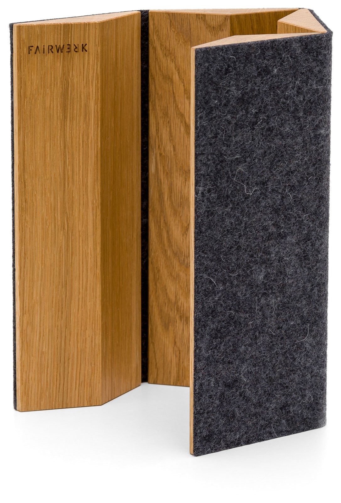 WEINBERG oak wine rack with anthracite felt base