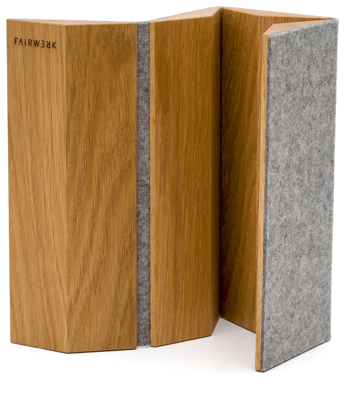 WEINBERG oak wine rack with silver grey felt base